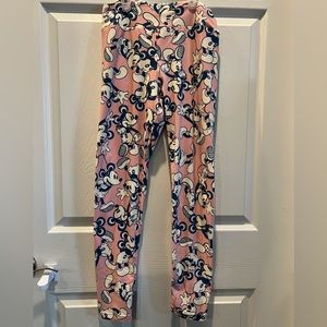 Womens Lularoe Disney Mickey Mouse Leggings / OS Pink